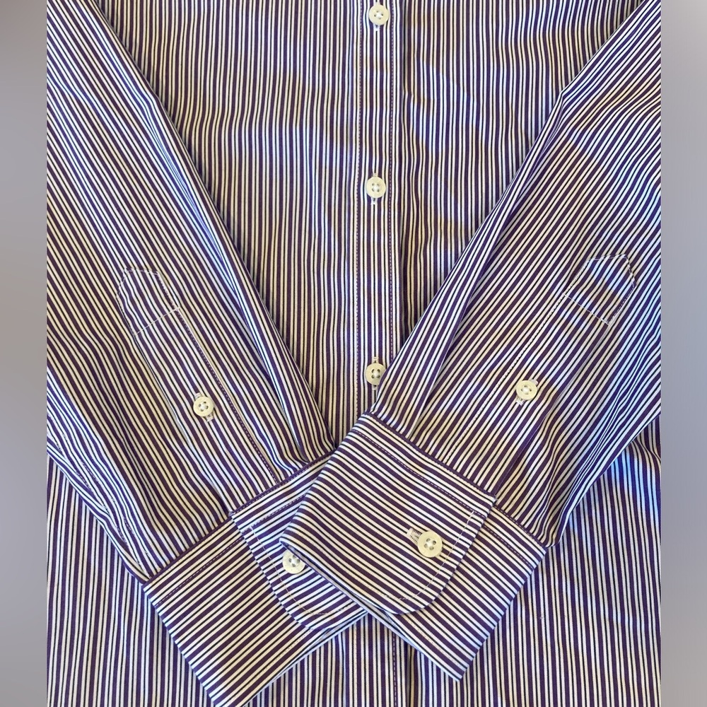 Lauren Ralph Lauren Non—Iron Striped Buttons Down Shirt XS - Picture 8 of 12